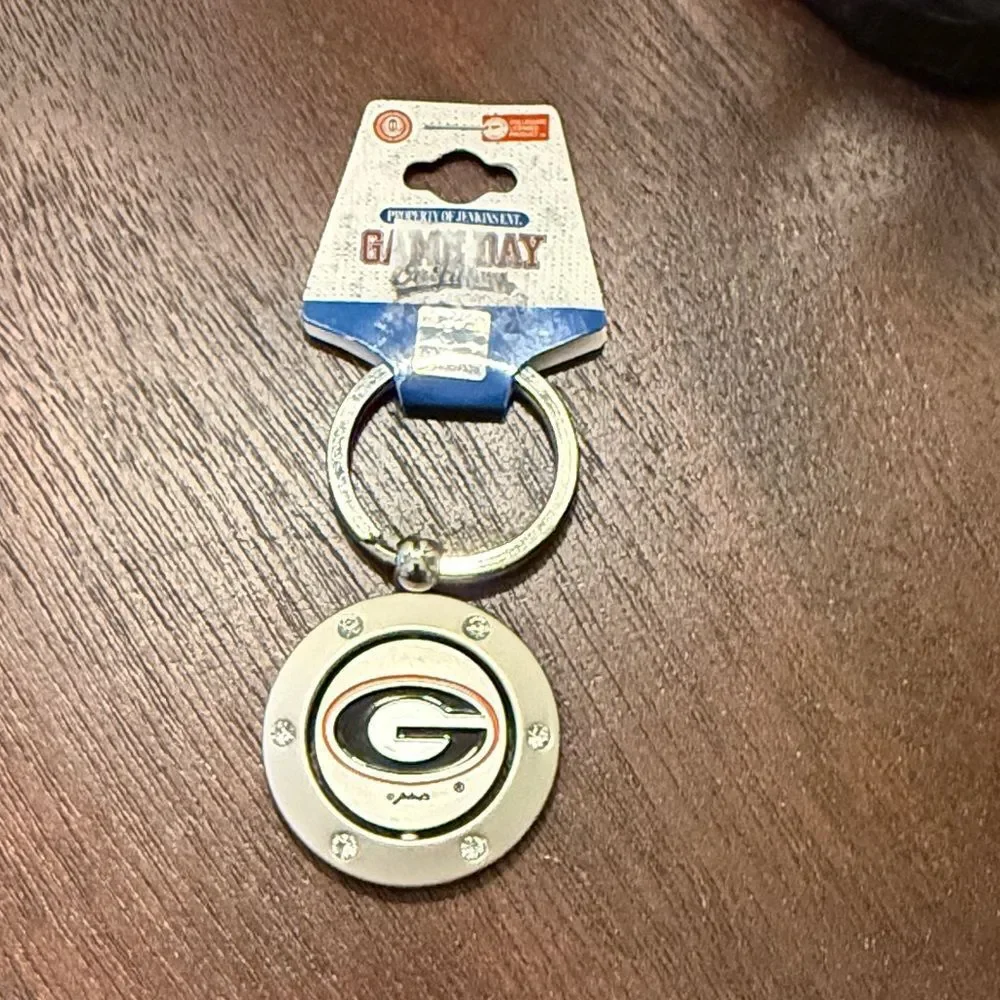 Georgia Bulldogs Keychain - Spinner - NEW